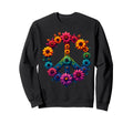 60S 70S Flower Power Groovy Love Sweatshirt - Trendy Graphic Men Women - T-Shirt, Sweatshirt, Hoodie