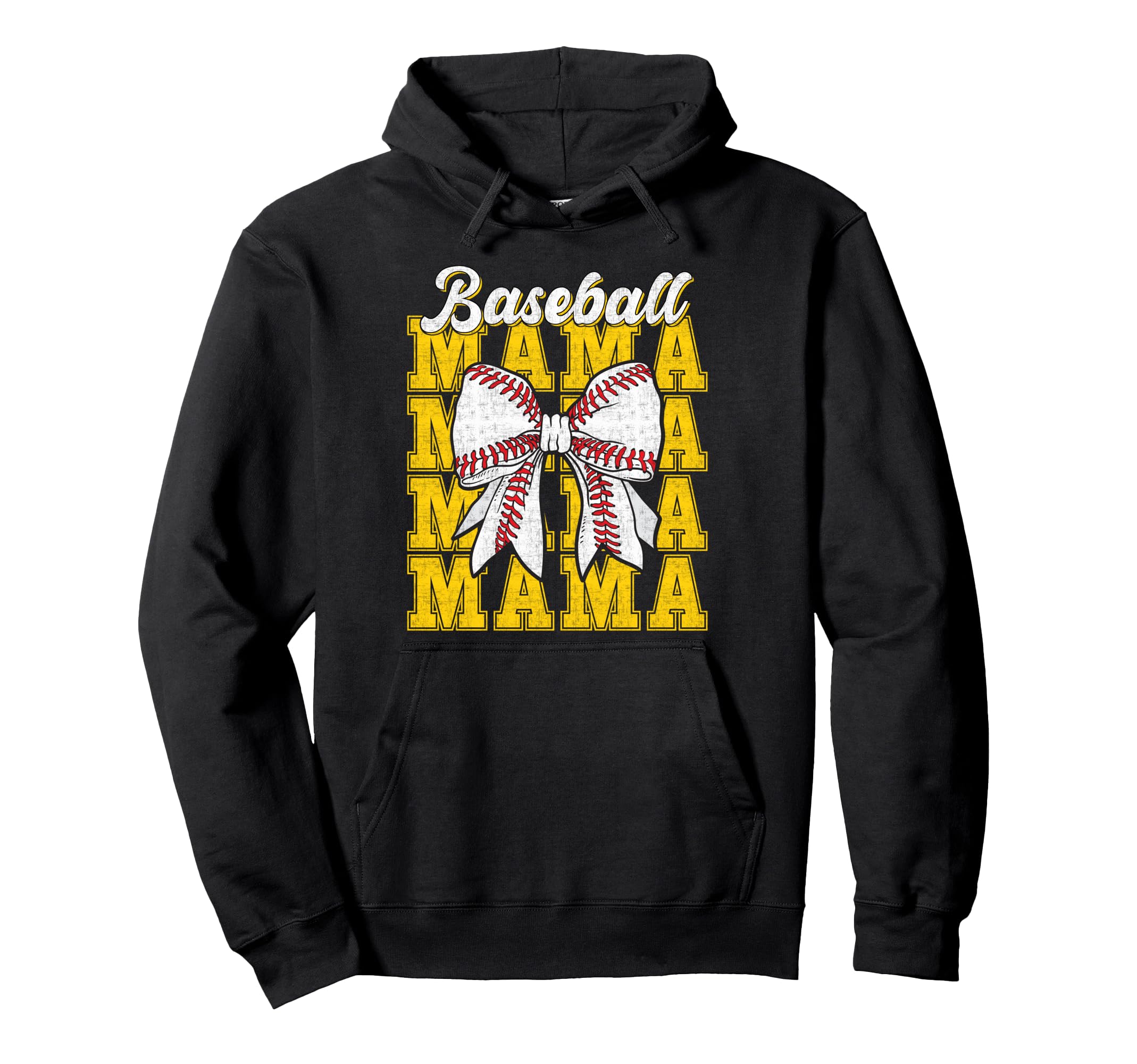 Baseball Mama Coquette Bow Game Day Hoodie - Fun Novelty Design for Adults - T-Shirt, Sweatshirt, Hoodie