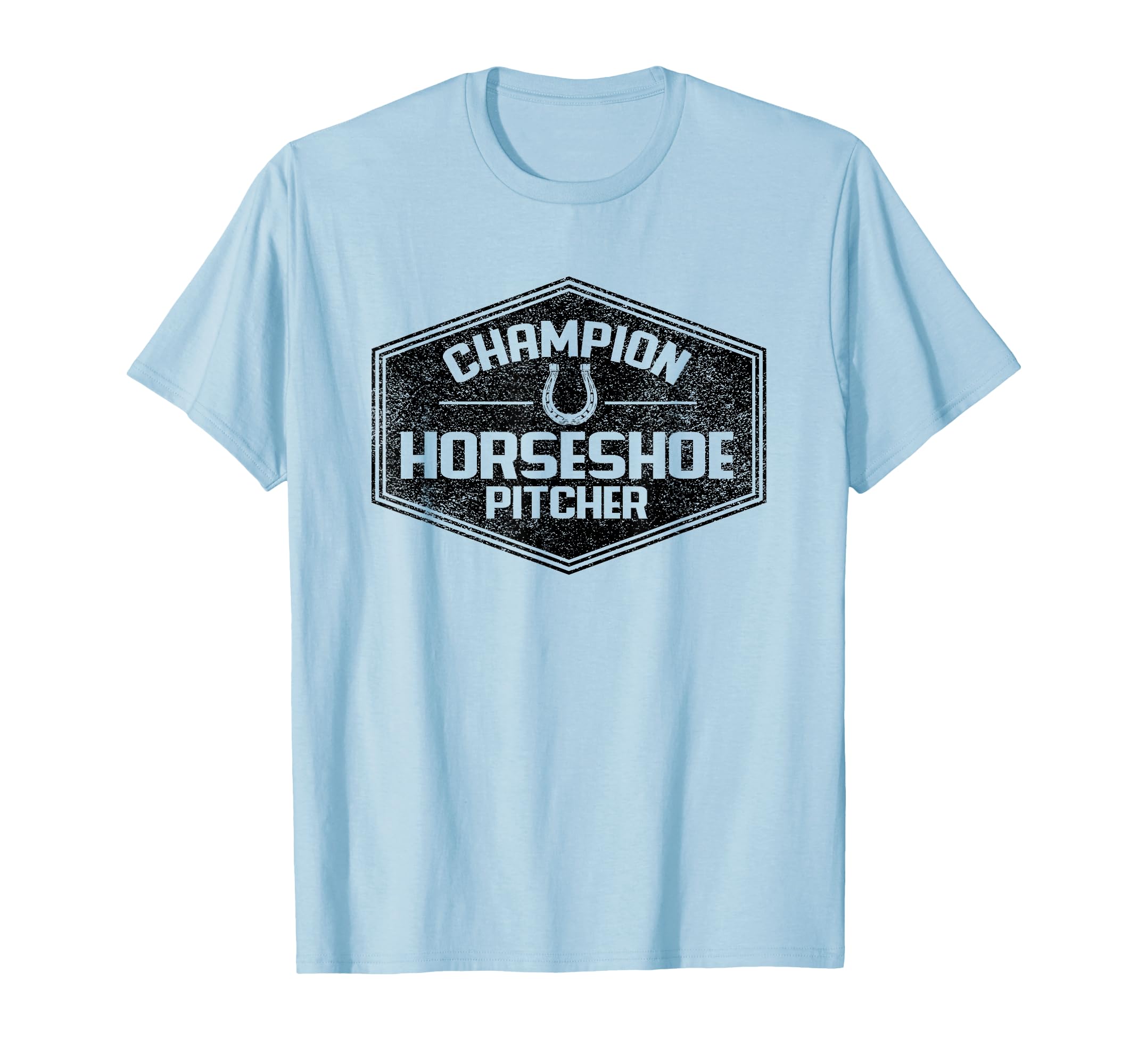 Champion Horseshoe Pitcher Distressed T-Shirt - Trendy Graphic for Adults - T-Shirt, Sweatshirt, Hoodie