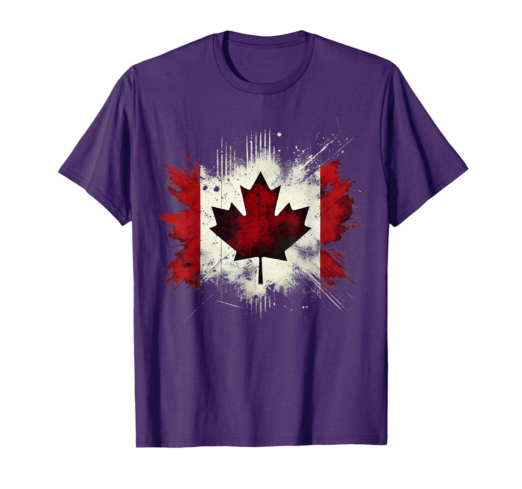 Distressed Canadian Flag Proud Canada T-Shirt - Novelty Apparel for Adults - T-Shirt, Sweatshirt, Hoodie