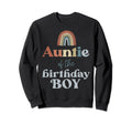 Auntie Birthday Boho Rainbow Party Sweatshirt - Minimalist Print Men Women - T-Shirt, Sweatshirt, Hoodie
