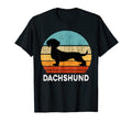 Dachshund Daschund Silhouette Sunset T-Shirt - Minimalist Print for Adults - T-Shirt, Sweatshirt, Hoodie