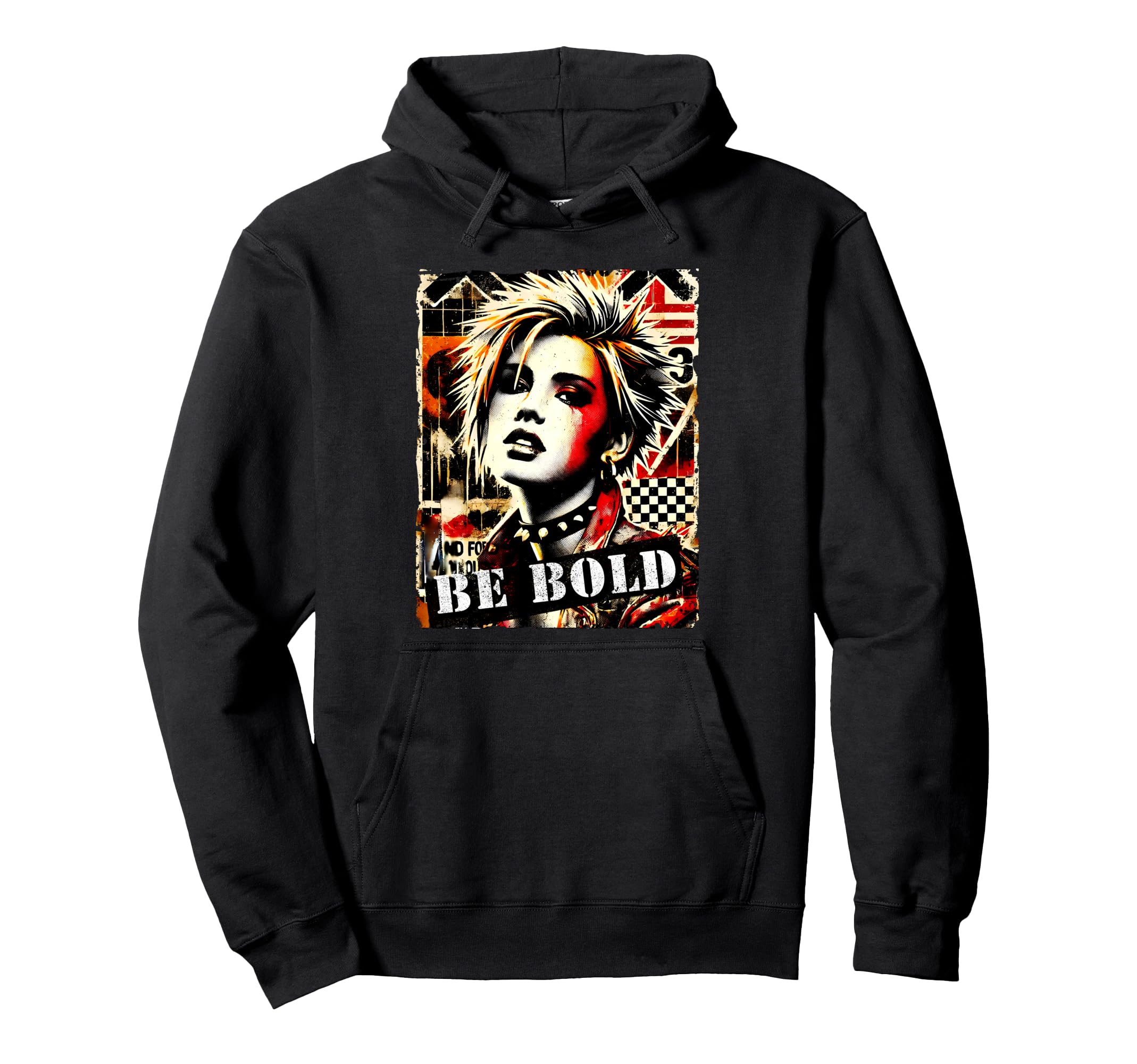 Punk Graffiti 90S Grunge Distressed Hoodie - Aesthetic Graphic Unisex - T-Shirt, Sweatshirt, Hoodie