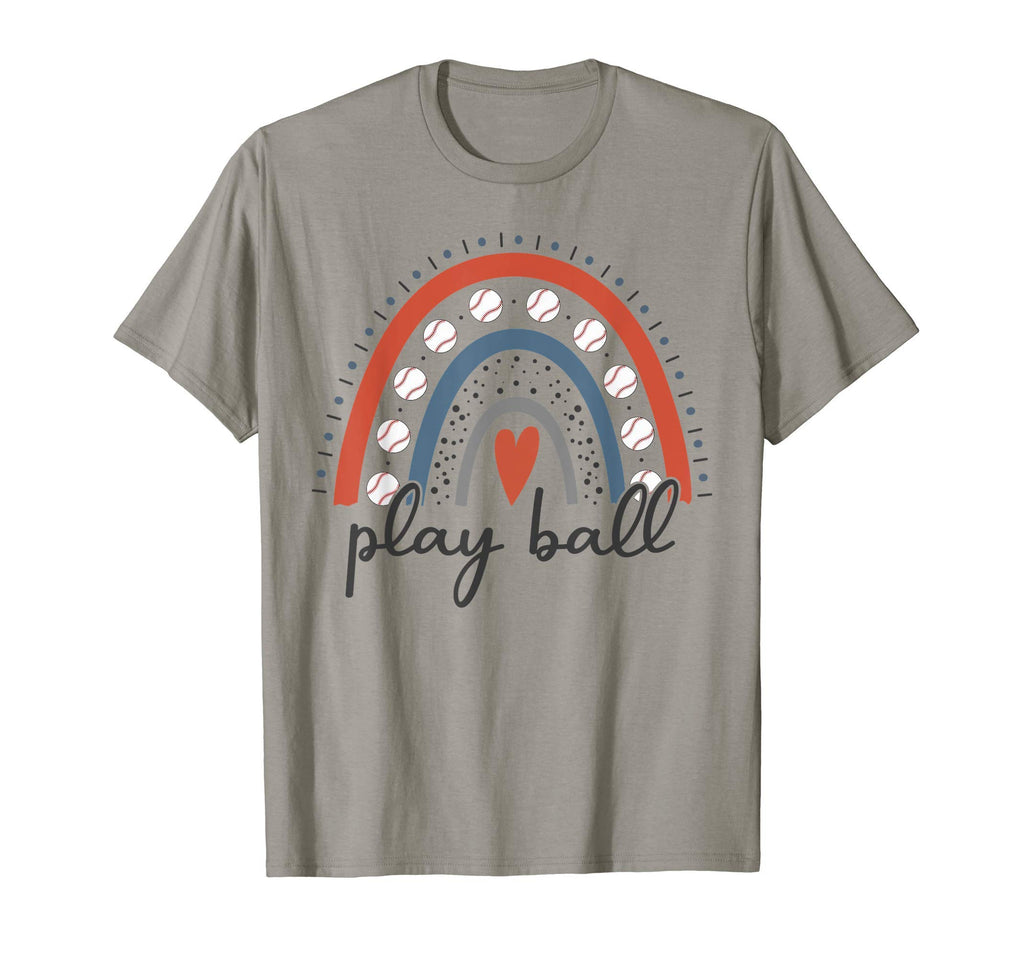 Dlz Funny Play Ball Rainbow Baseball T-Shirt - Minimalist Print Unisex - T-Shirt, Sweatshirt, Hoodie