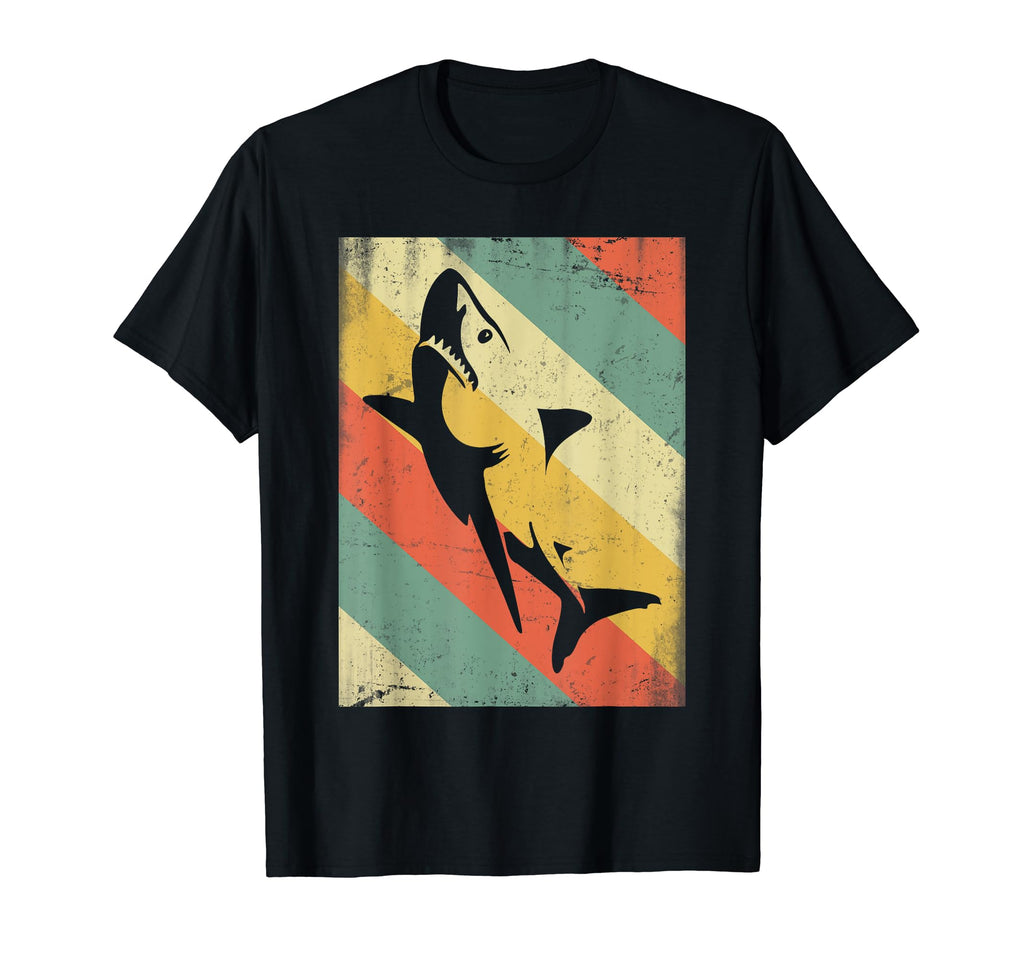 Shark Distressed Ocean Silhouette T-Shirt - Fun Novelty Design for Adults - T-Shirt, Sweatshirt, Hoodie