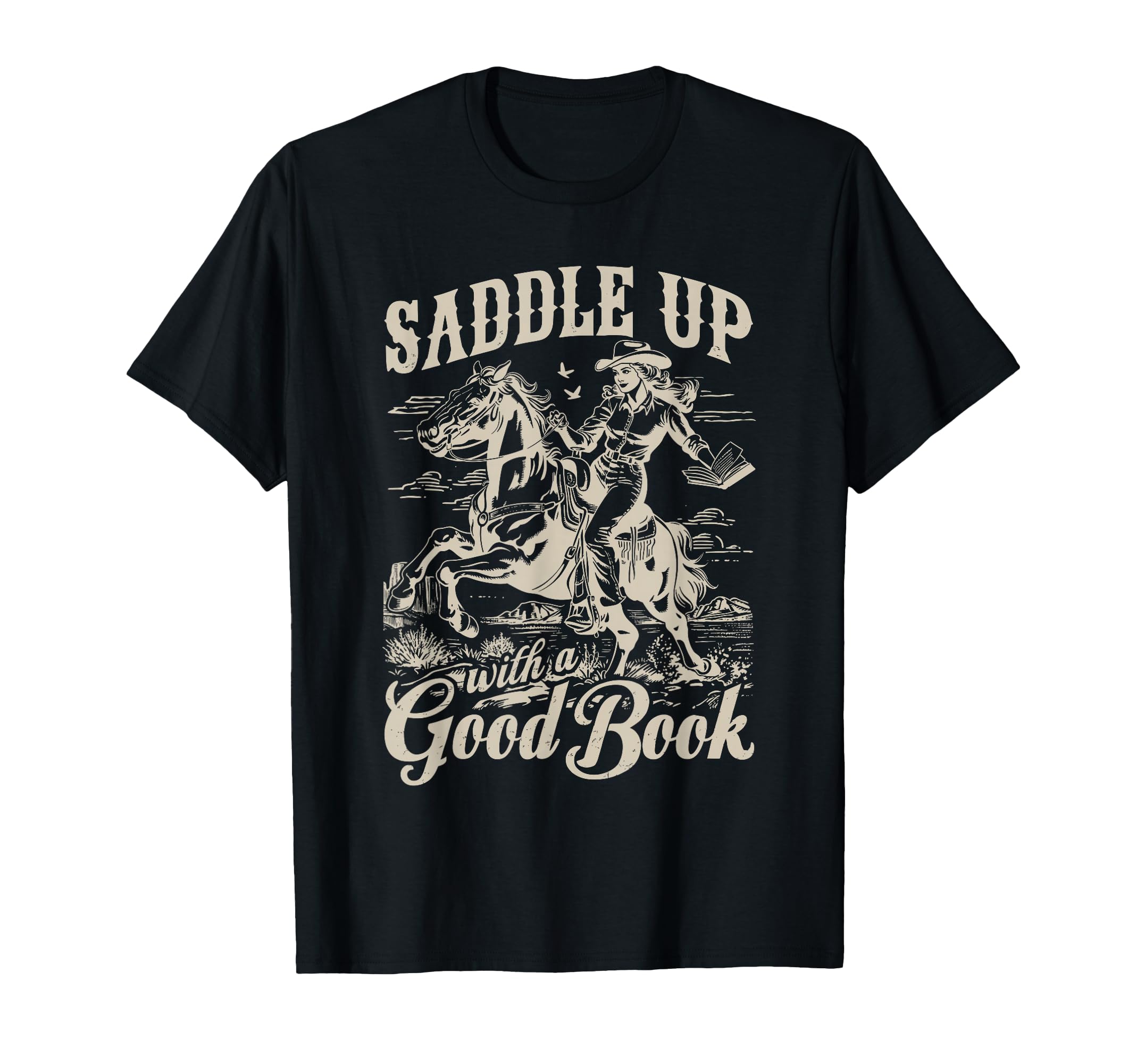Bookish Western Cowgirl Texas T-Shirt - Casual Everyday Wear Men Women - T-Shirt, Sweatshirt, Hoodie