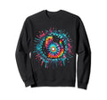 Peace Love Cat Tie Dye Kitty Hippie Sweatshirt - Fun Novelty Design Unisex - T-Shirt, Sweatshirt, Hoodie