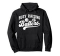 Busy Raising Ballers Volleyball Soccer Hoodie - Unique Graphic for Adults - T-Shirt, Sweatshirt, Hoodie