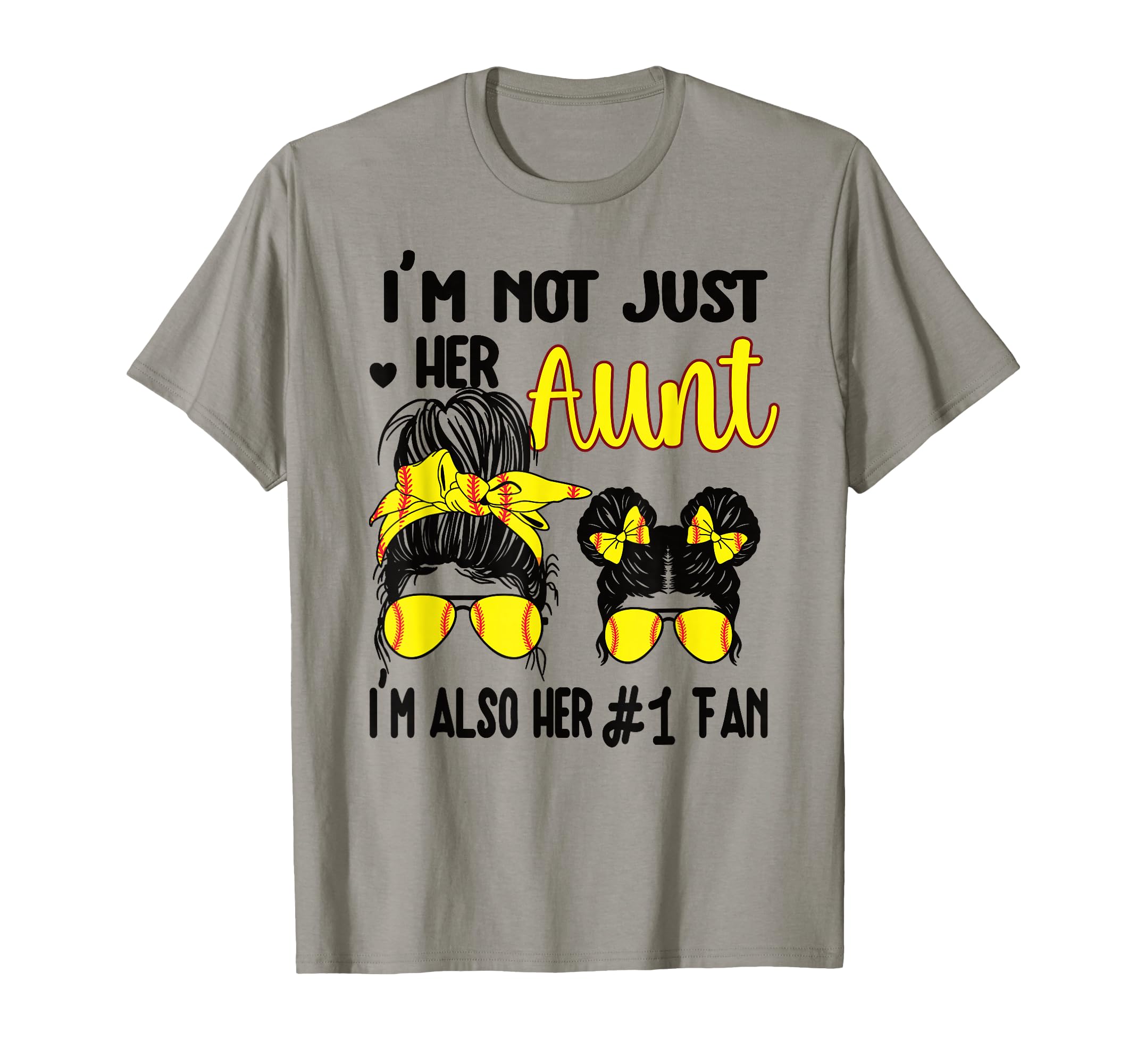 Softball Aunt Niece Proud Softball Auntie T-Shirt - Graphic Print Unisex - T-Shirt, Sweatshirt, Hoodie
