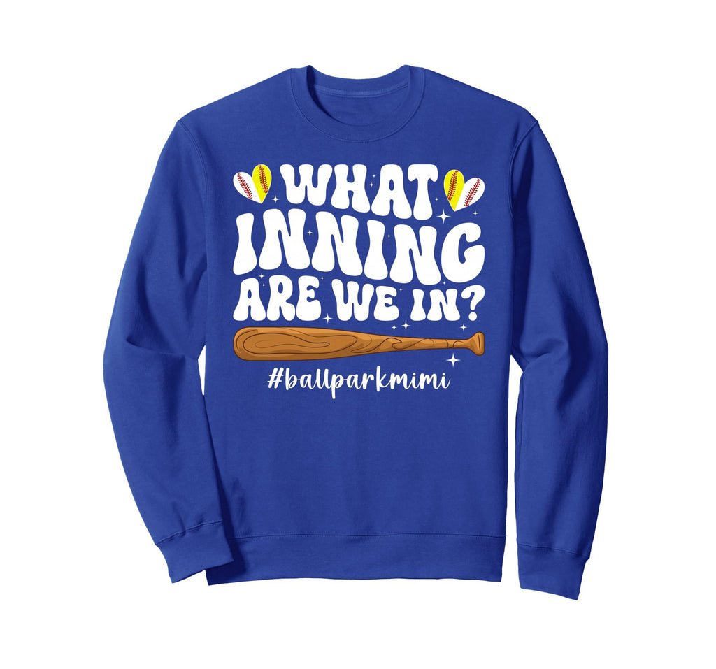 Ballpark Mimi Grandma Groovy Softball Sweatshirt - Novelty Apparel Unisex - T-Shirt, Sweatshirt, Hoodie