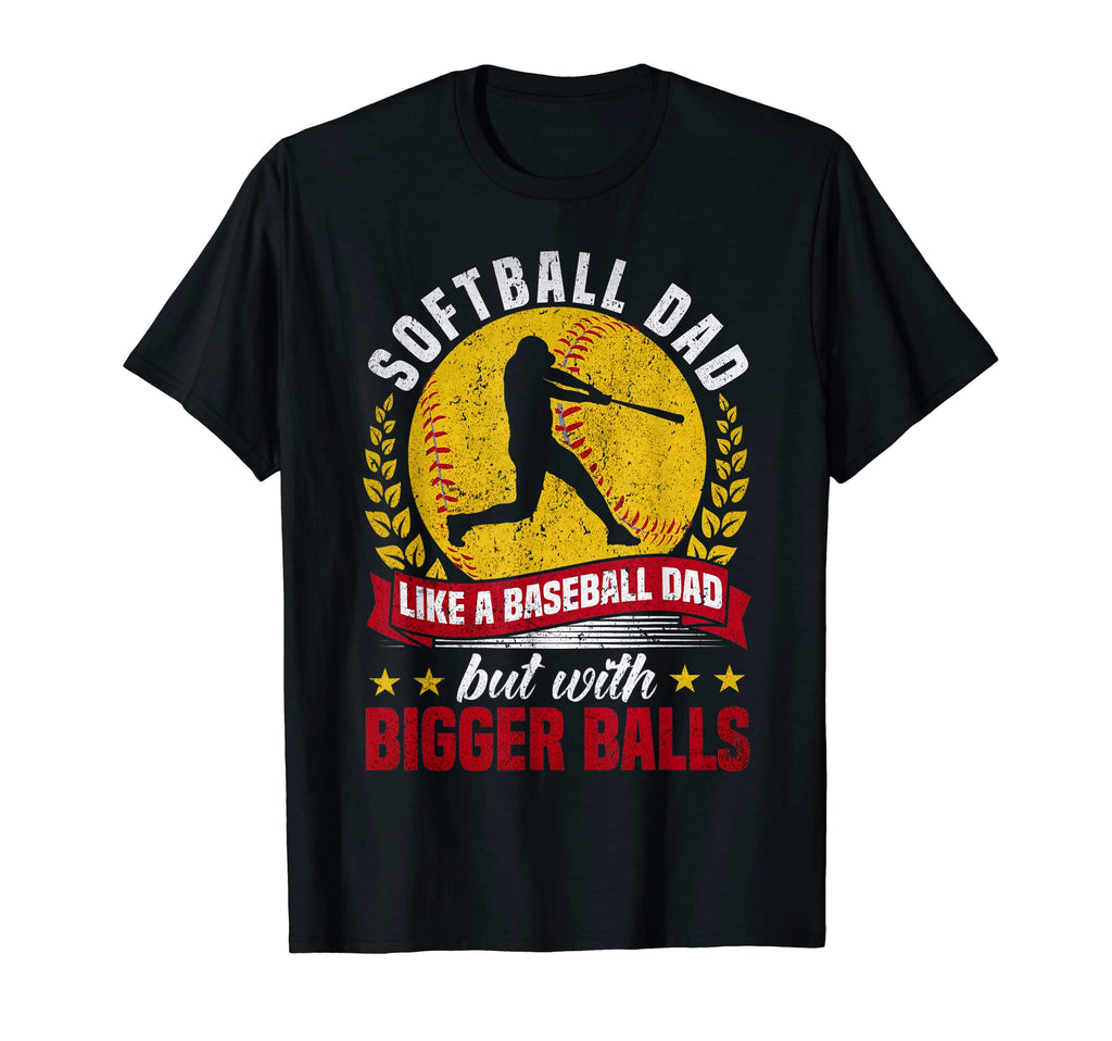 Mens Funny Softball Dad Like Baseball T-Shirt - Minimalist Print Unisex - T-Shirt, Sweatshirt, Hoodie