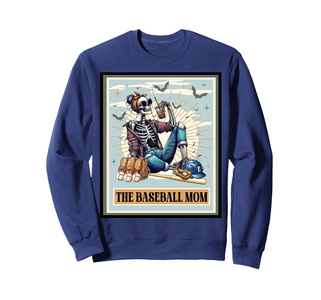 Baseball Mom Skeleton Tarot Baseball Sweatshirt - Custom Art Print Unisex - T-Shirt, Sweatshirt, Hoodie