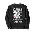My Son Is Baseball Catcher Dad Sweatshirt - Minimalist Print Unisex - T-Shirt, Sweatshirt, Hoodie