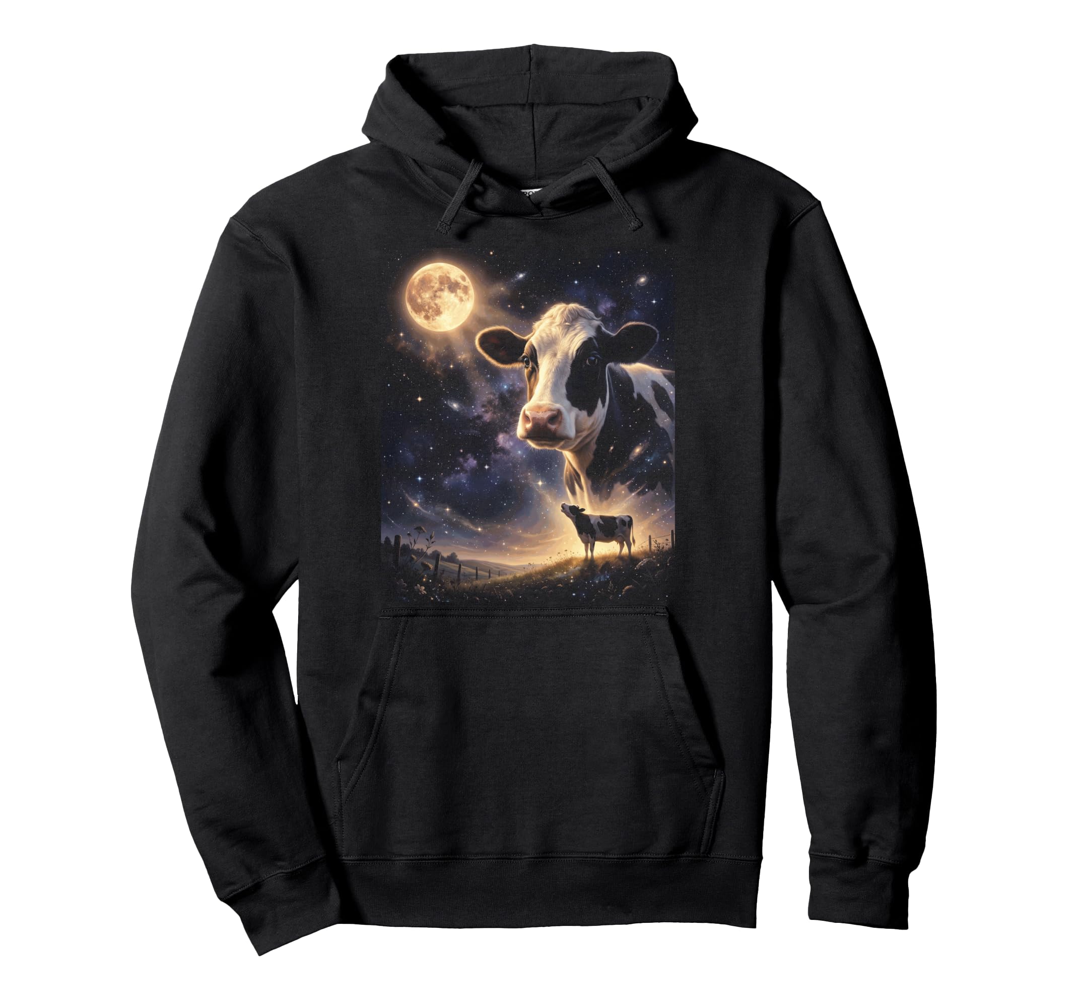 90S Cow Mooing Moon Y2K Aesthetic Hoodie - Minimalist Print for Adults - T-Shirt, Sweatshirt, Hoodie