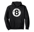 8 Ball Billiards Distressed Costume Hoodie - Unique Graphic Men Women - T-Shirt, Sweatshirt, Hoodie