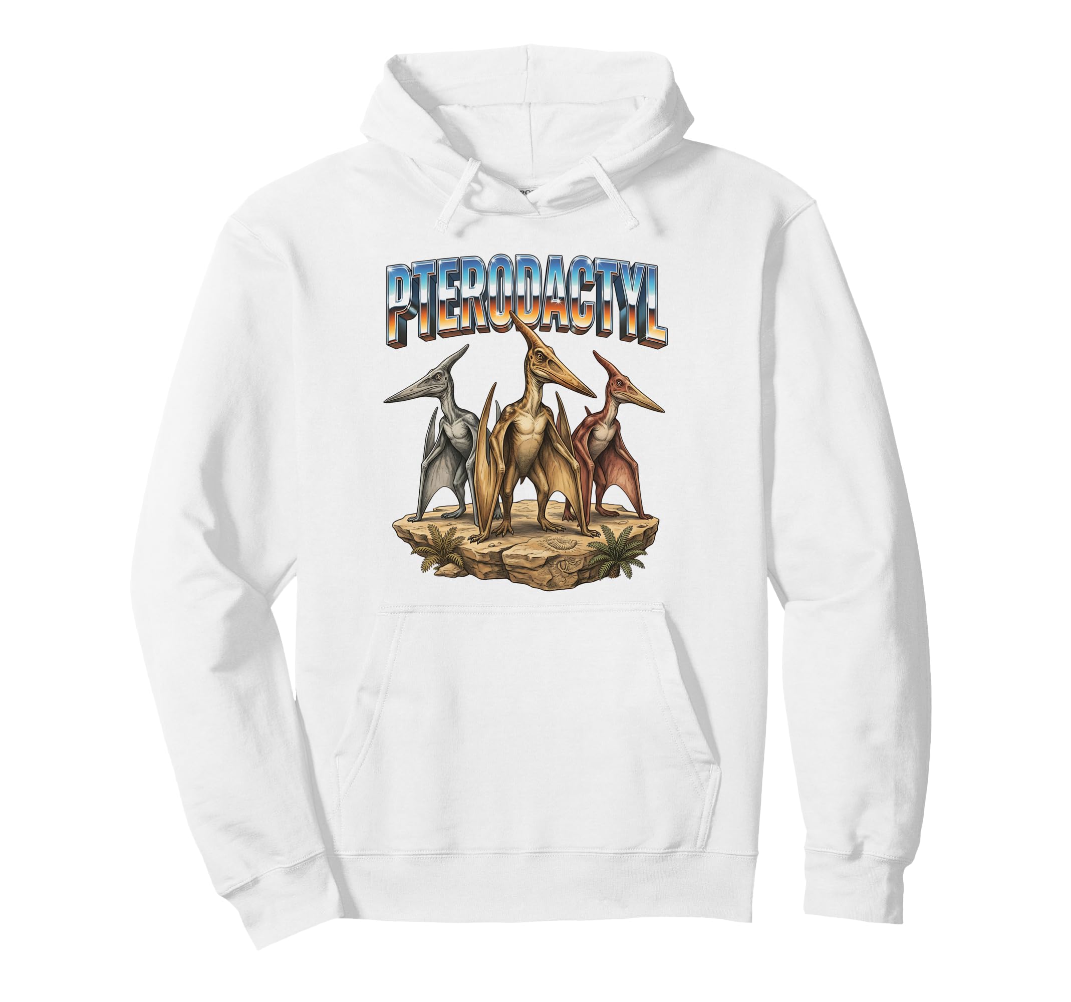 Pterodactyl 70S 90S Pterodactyl Hoodie - Casual Everyday Wear for Adults - T-Shirt, Sweatshirt, Hoodie