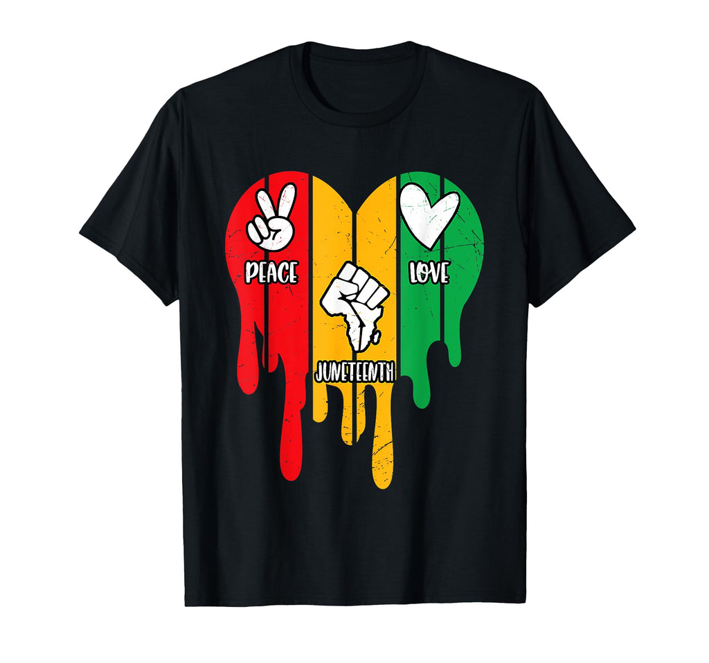 Peace Love Juneteenth T-Shirt - Trendy Graphic for Adults - T-Shirt, Sweatshirt, Hoodie