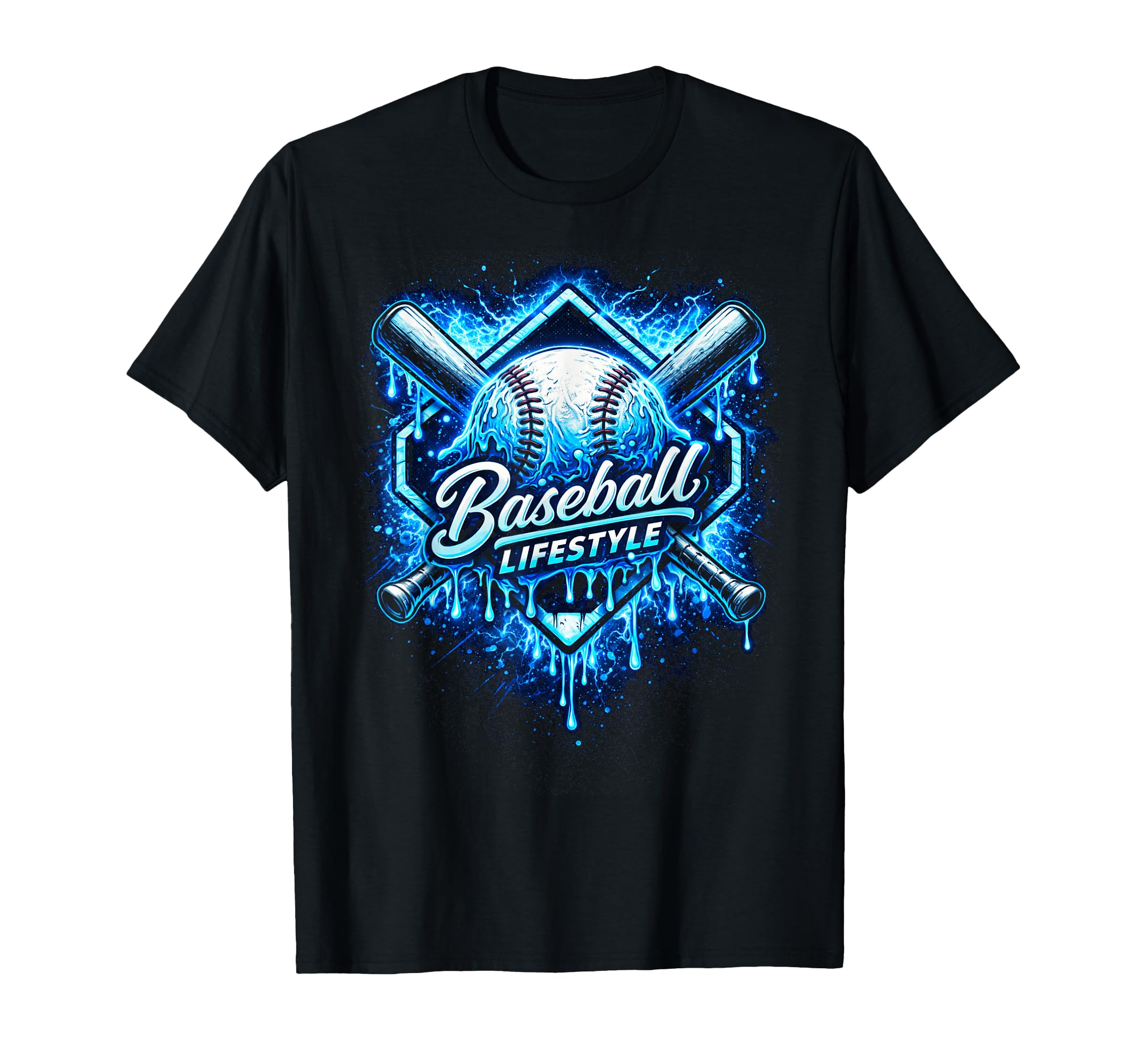 Baseball Lifestyle Dripping Ball T-Shirt - Casual Everyday Wear Unisex - T-Shirt, Sweatshirt, Hoodie