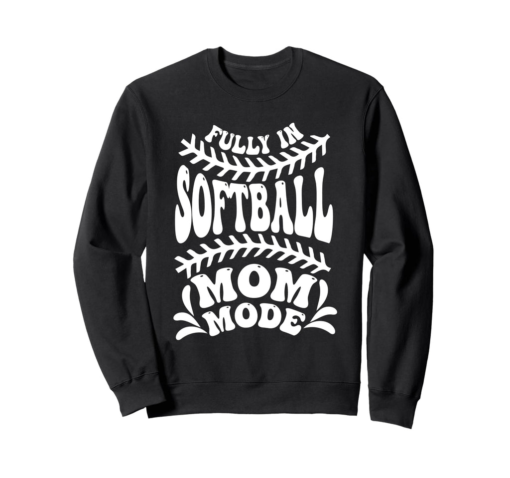 Softball Mom Mothers Day Baseball Sweatshirt - Custom Art Print for Adults - T-Shirt, Sweatshirt, Hoodie