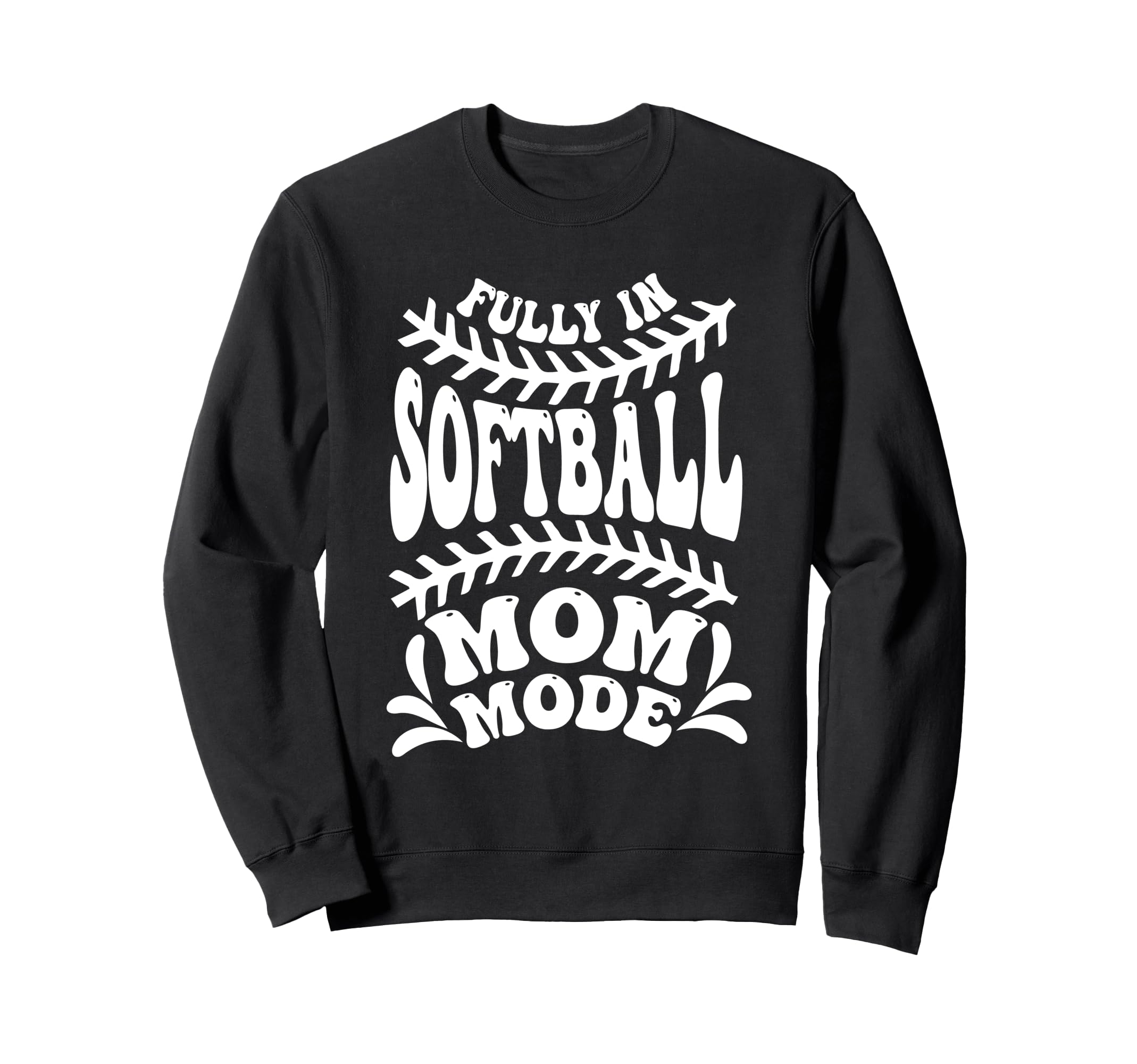 Softball Mom Mothers Day Baseball Sweatshirt - Custom Art Print for Adults - T-Shirt, Sweatshirt, Hoodie