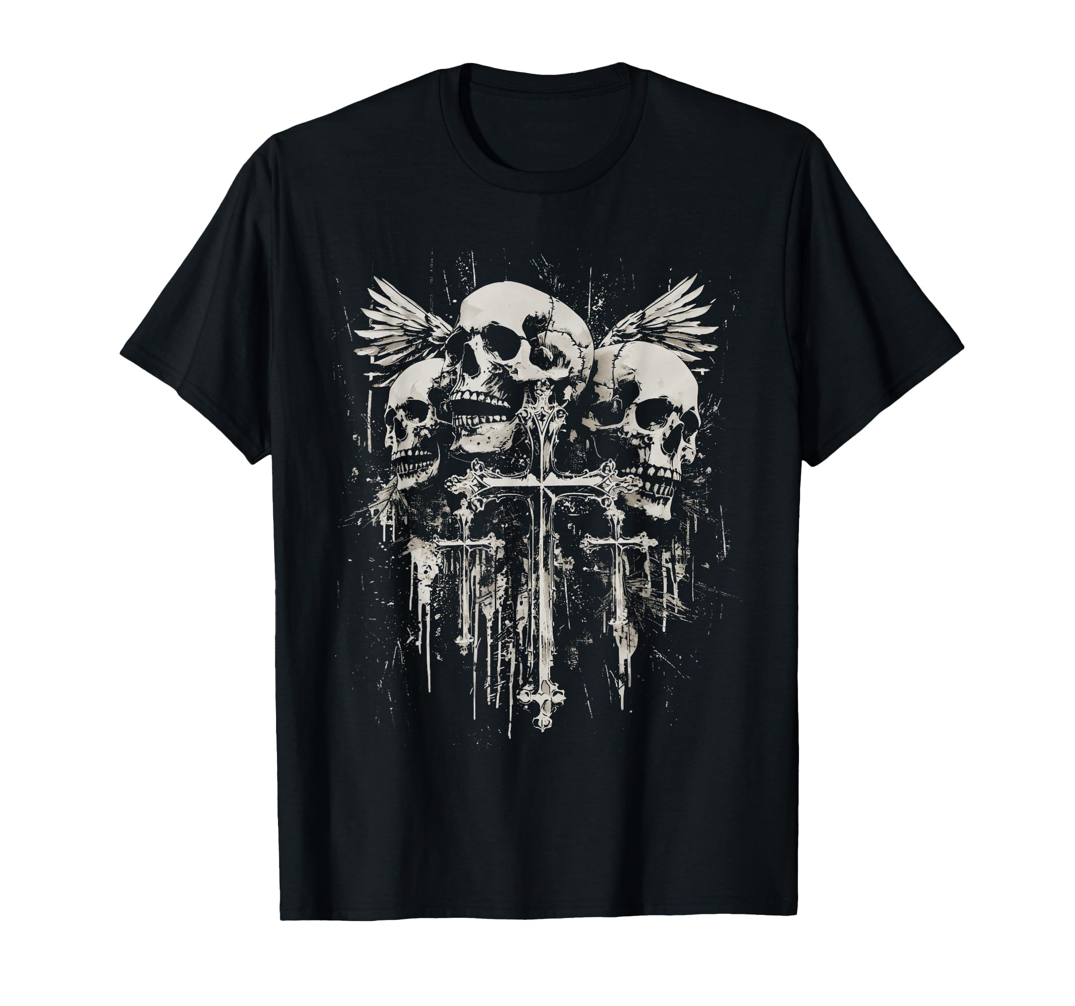 Skull Cross Y2K Goth Alt Grunge Gothic T-Shirt - Graphic Print for Adults - T-Shirt, Sweatshirt, Hoodie