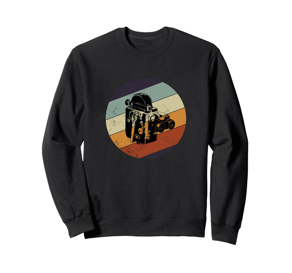 Distressed 16 Mm Film Camera Sunset Sweatshirt - Minimalist Print Men Women - T-Shirt, Sweatshirt, Hoodie