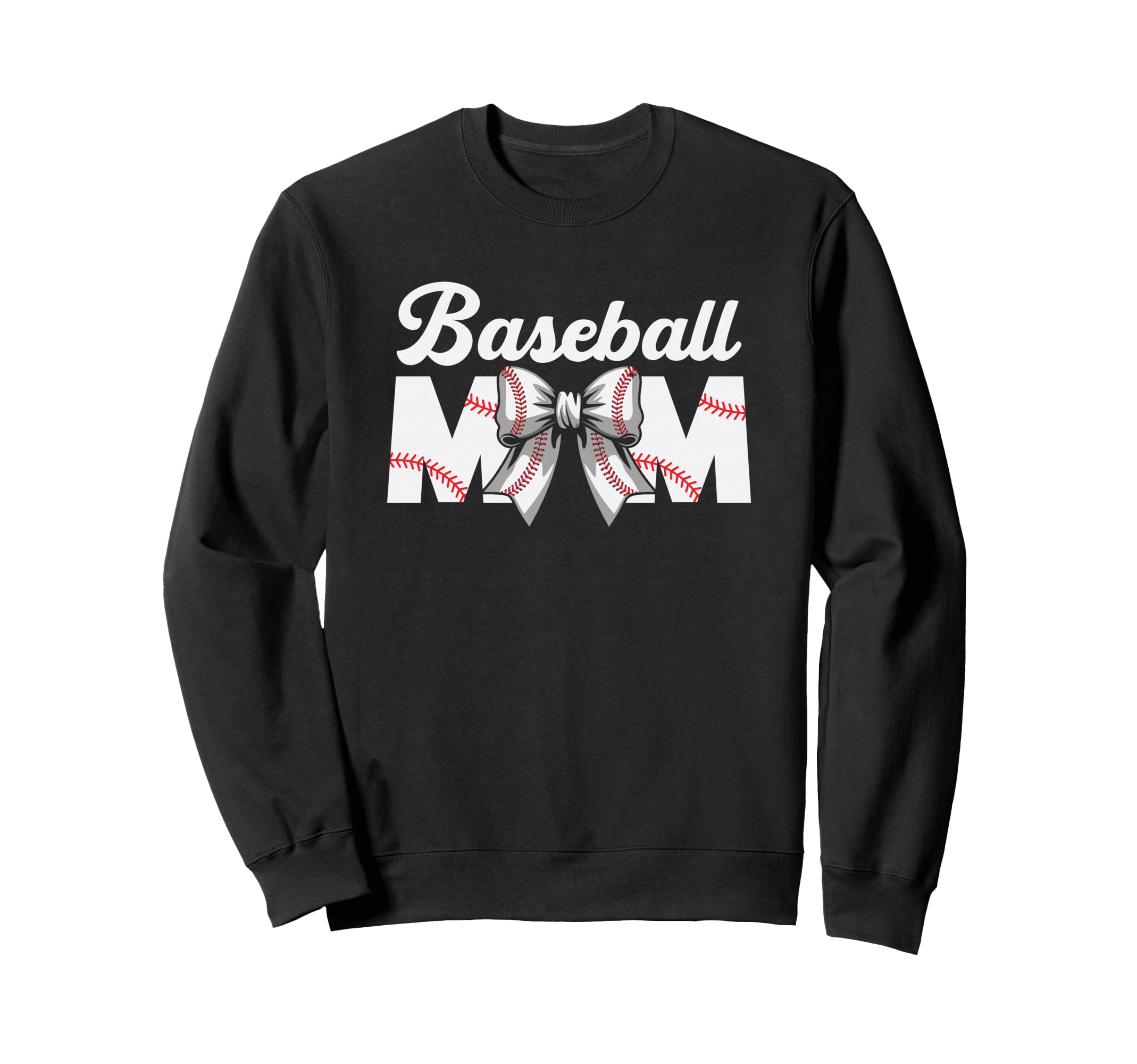 Baseball Mom Gift Bow Game Day Sweatshirt - Aesthetic Graphic Unisex - T-Shirt, Sweatshirt, Hoodie