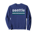 Seattle Washington Three Stripe Sweatshirt - Unique Graphic Men Women - T-Shirt, Sweatshirt, Hoodie