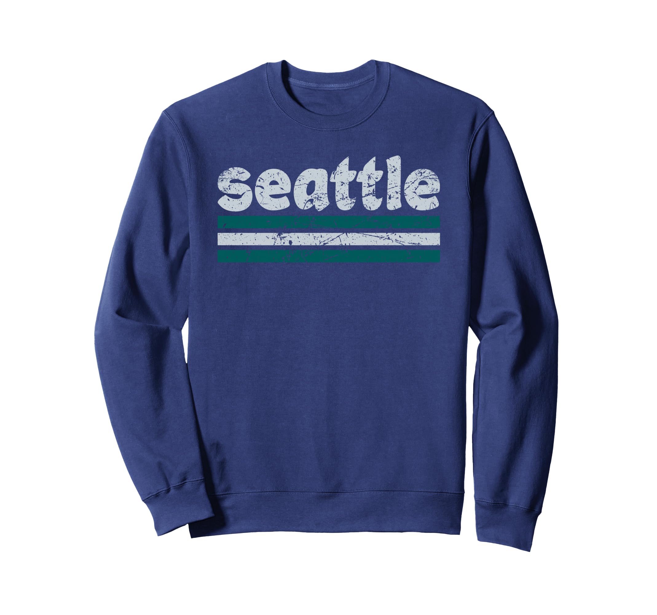 Seattle Washington Three Stripe Sweatshirt - Unique Graphic Men Women - T-Shirt, Sweatshirt, Hoodie