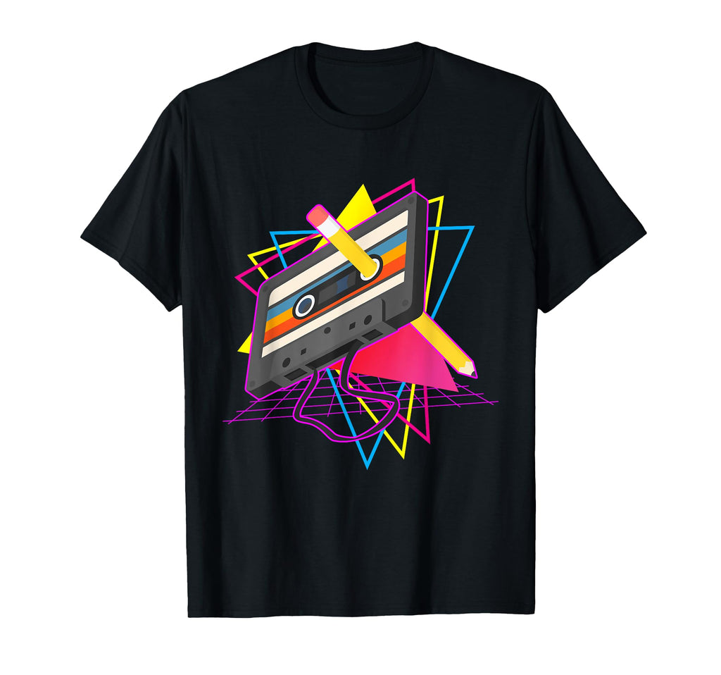 Cassette Tape Pencil 70S 80S 90S Music T-Shirt - Novelty Apparel Men Women - T-Shirt, Sweatshirt, Hoodie