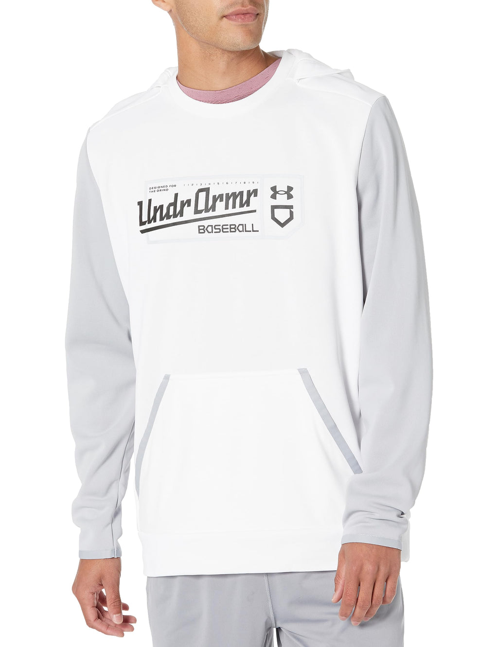 Baseball Mens Under Armour Hoodie - Minimalist Print for Adults - T-Shirt, Sweatshirt, Hoodie