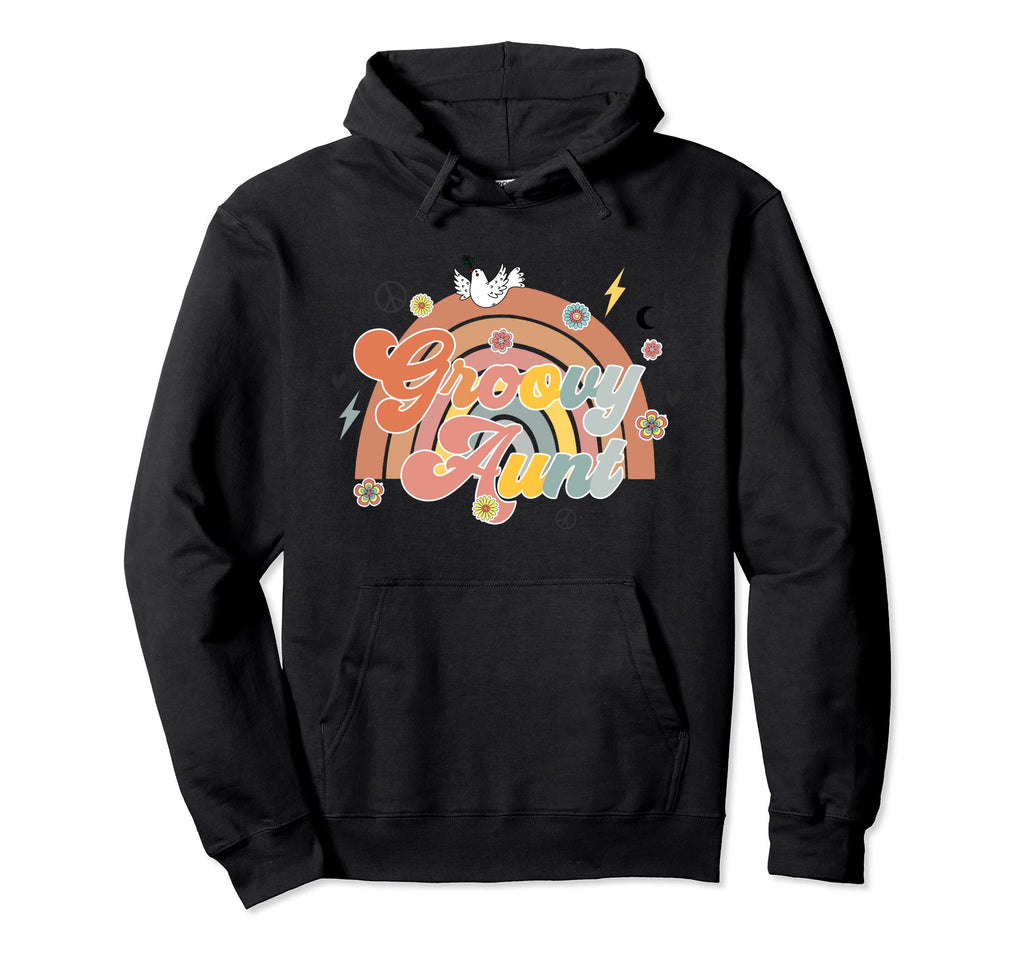 Groovy Aunt Matching Family Hoodie - Casual Everyday Wear for Adults - T-Shirt, Sweatshirt, Hoodie