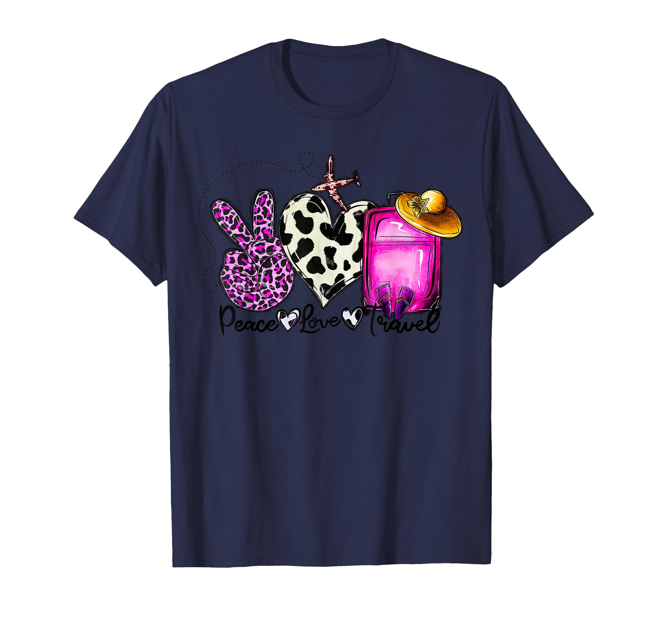 Peace Love Travel T-Shirt - Novelty Apparel Men Women - T-Shirt, Sweatshirt, Hoodie