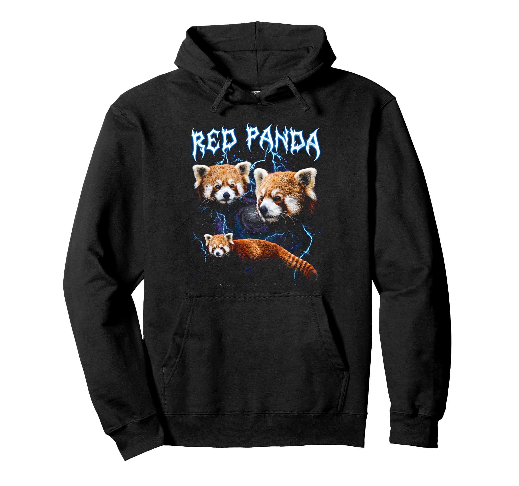 Red Panda 90S Heavy Metal Red Panda Hoodie - Minimalist Print for Adults - T-Shirt, Sweatshirt, Hoodie