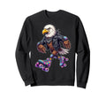 Funny Bald Eagle Roller Skates Sweatshirt - Custom Art Print for Adults - T-Shirt, Sweatshirt, Hoodie