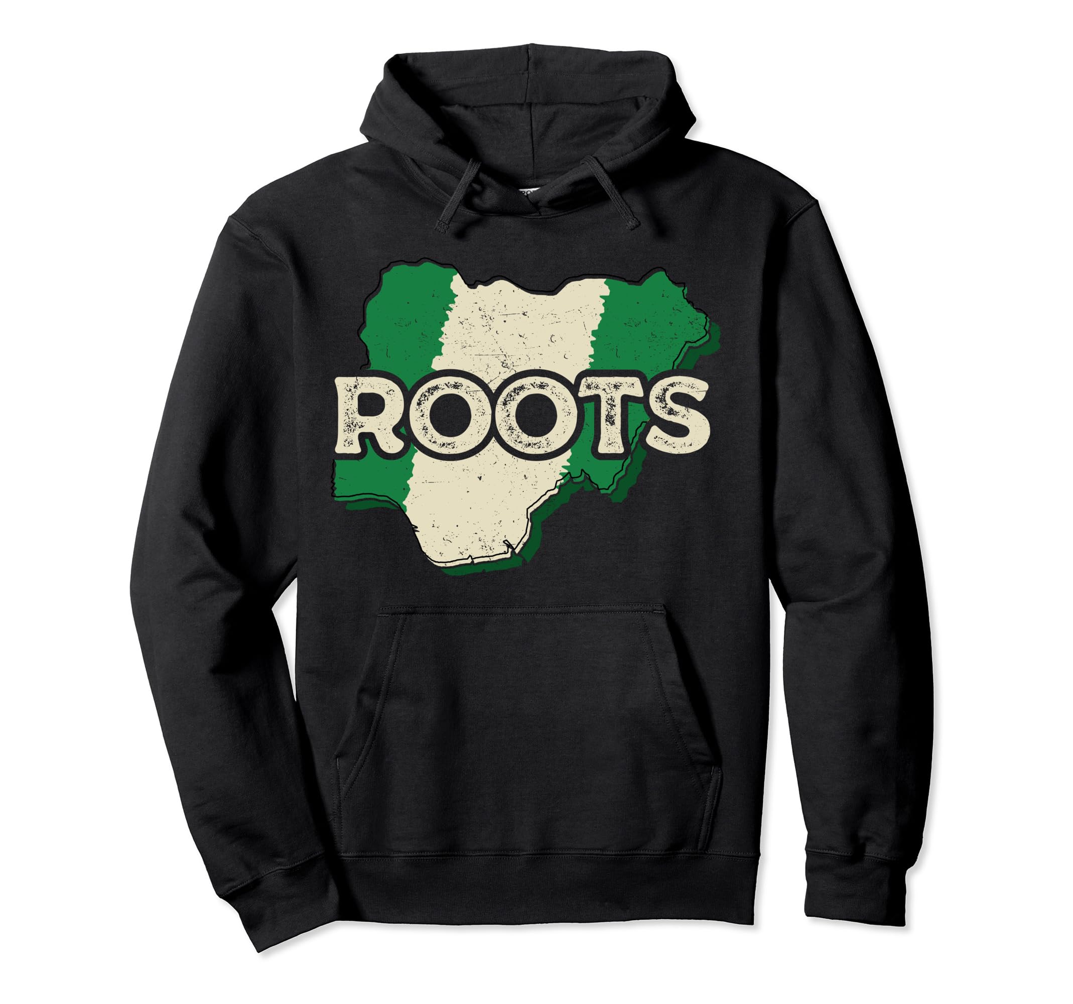 Nigerian Map And Flag Souvenir Hoodie - Novelty Apparel for Adults - T-Shirt, Sweatshirt, Hoodie
