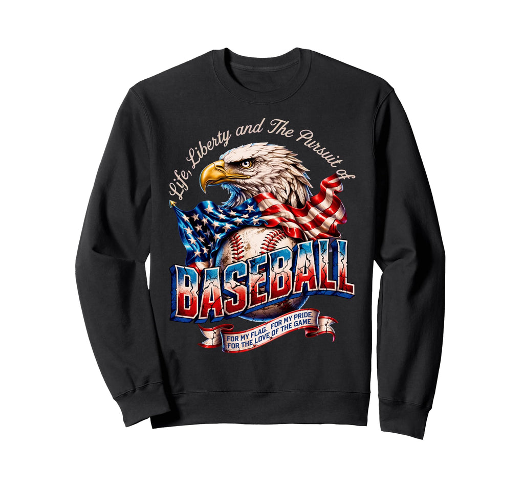 Proud Baseball American Baseball Sweatshirt - Unique Graphic for Adults - T-Shirt, Sweatshirt, Hoodie