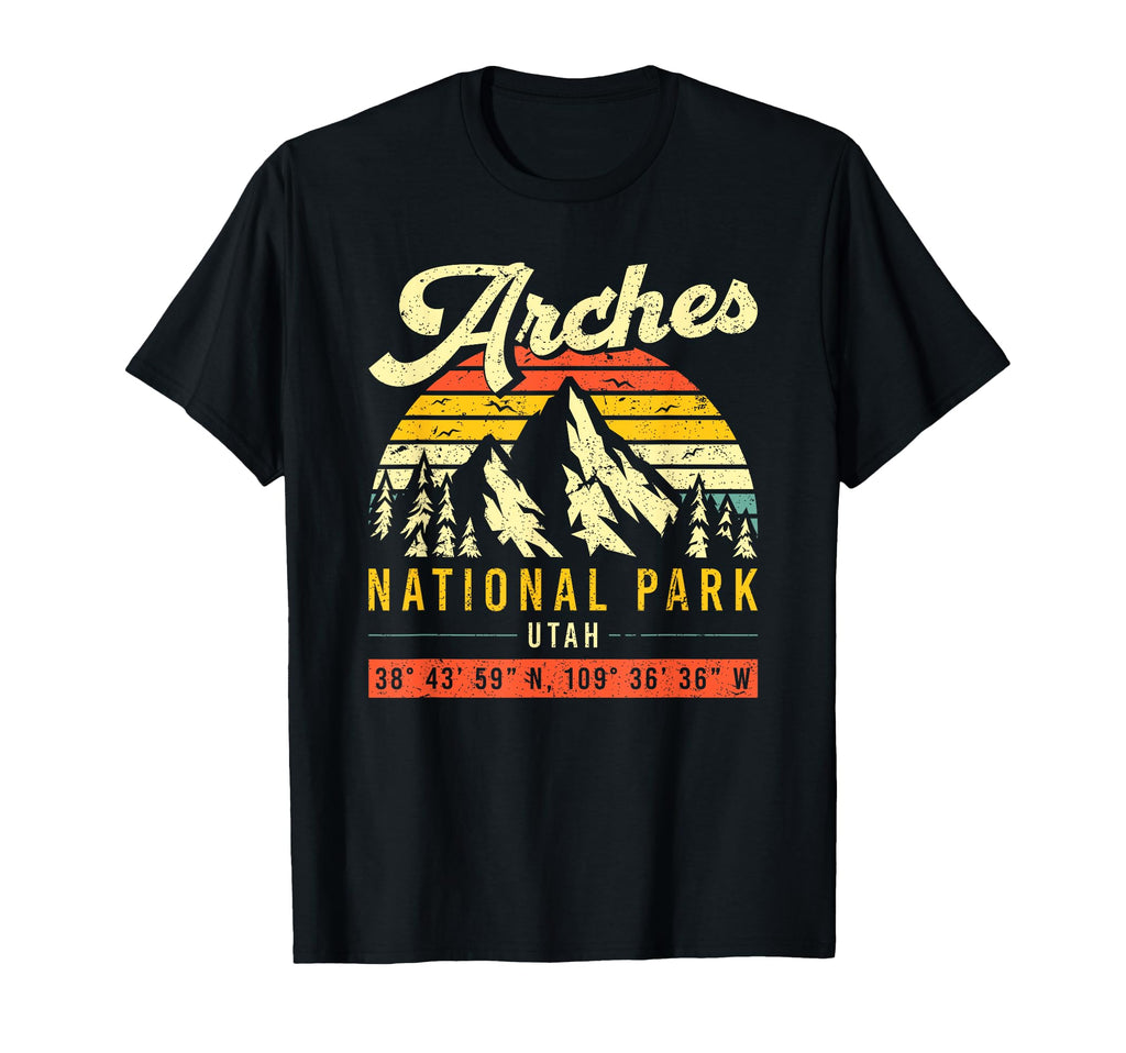Arches Coordinates Utah National Park T-Shirt - Streetwear Style for Adults - T-Shirt, Sweatshirt, Hoodie