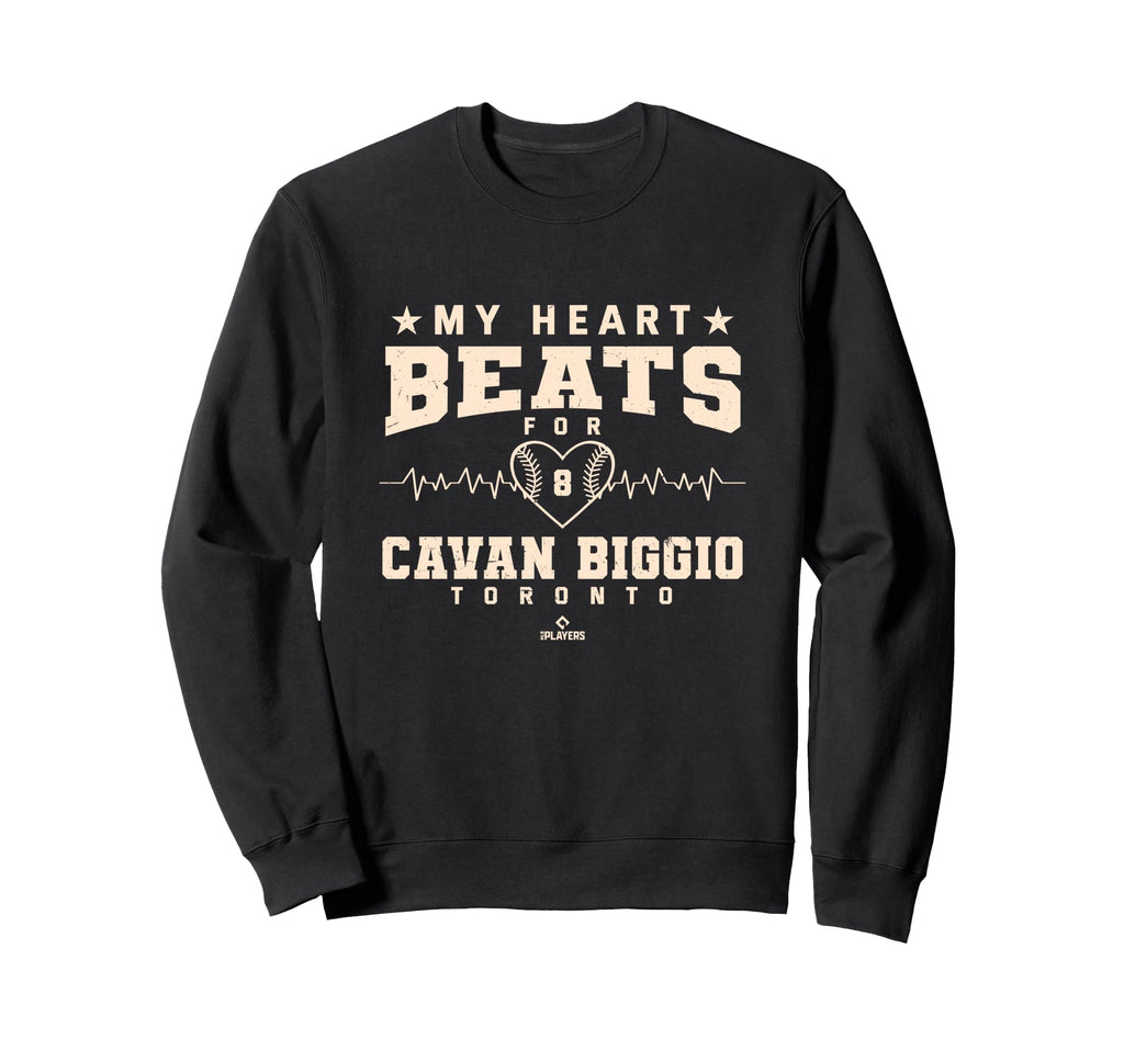 My Heart Beats Cavan Biggio Sweatshirt - Casual Everyday Wear Unisex - T-Shirt, Sweatshirt, Hoodie
