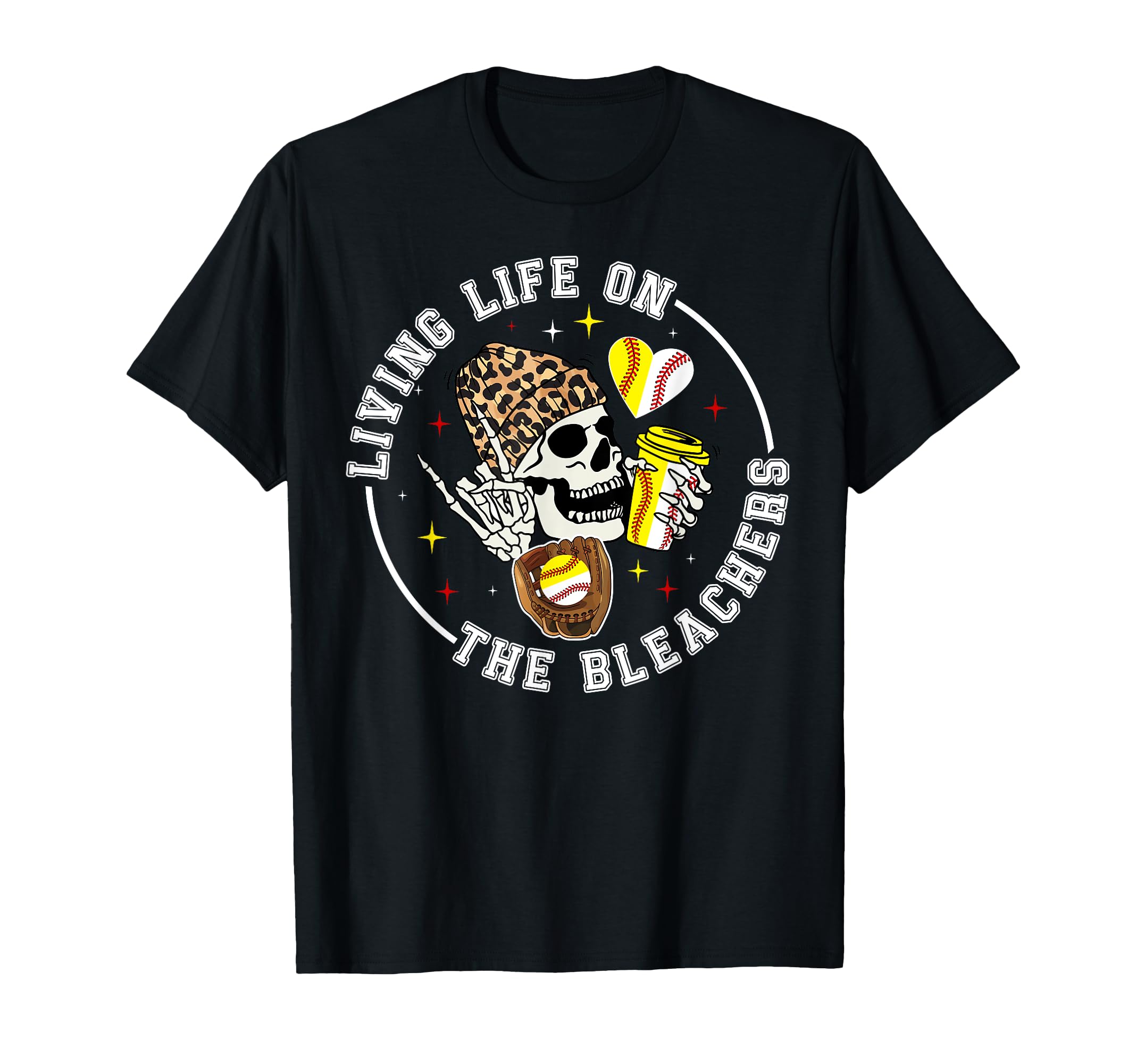Living Life Bleachers Baseball T-Shirt - Casual Everyday Wear Men Women - T-Shirt, Sweatshirt, Hoodie