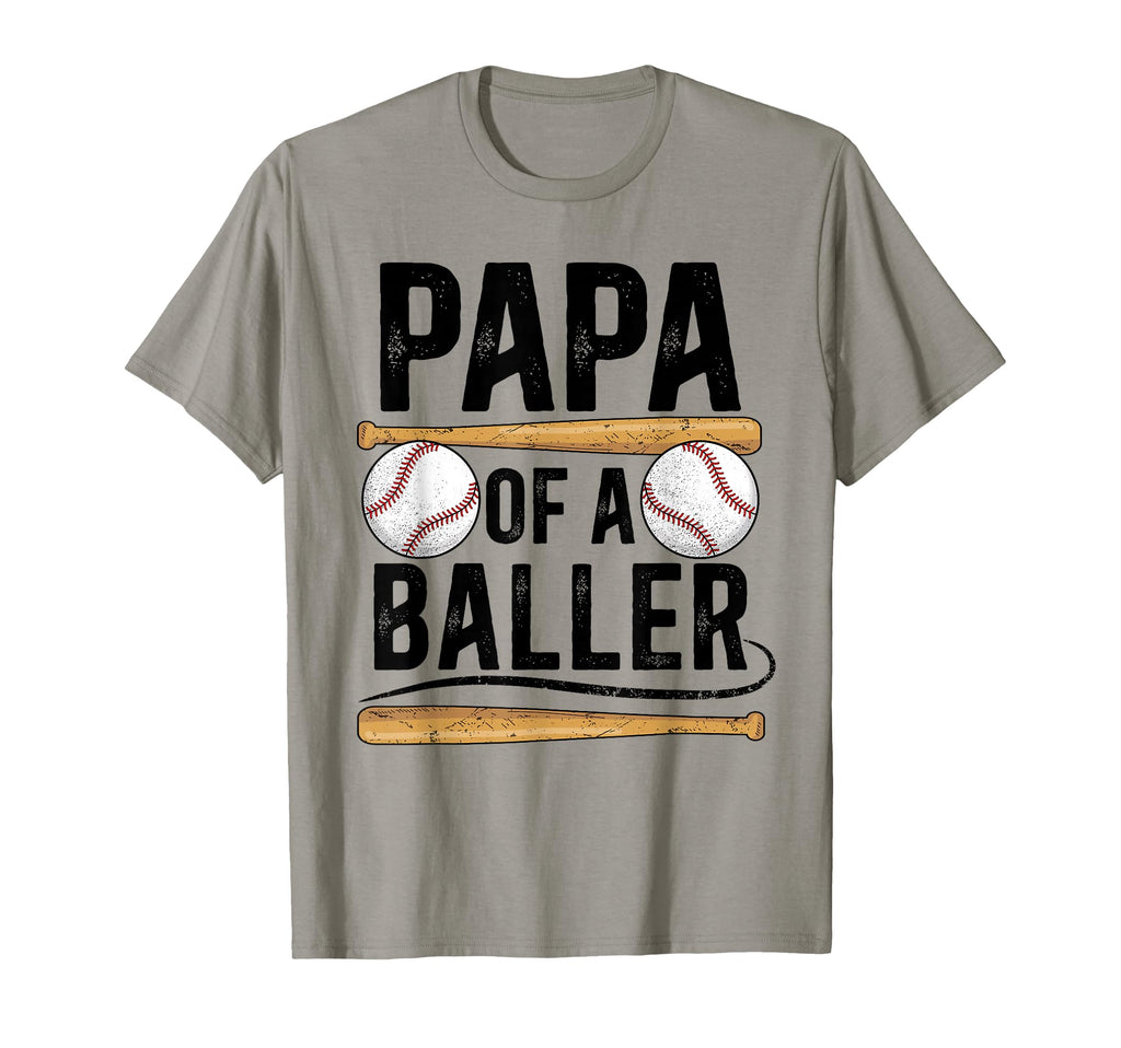 Papa Baller Baseball Papa Baseball T-Shirt - Minimalist Print for Adults - T-Shirt, Sweatshirt, Hoodie