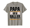Papa Baller Baseball Papa Baseball T-Shirt - Minimalist Print for Adults - T-Shirt, Sweatshirt, Hoodie