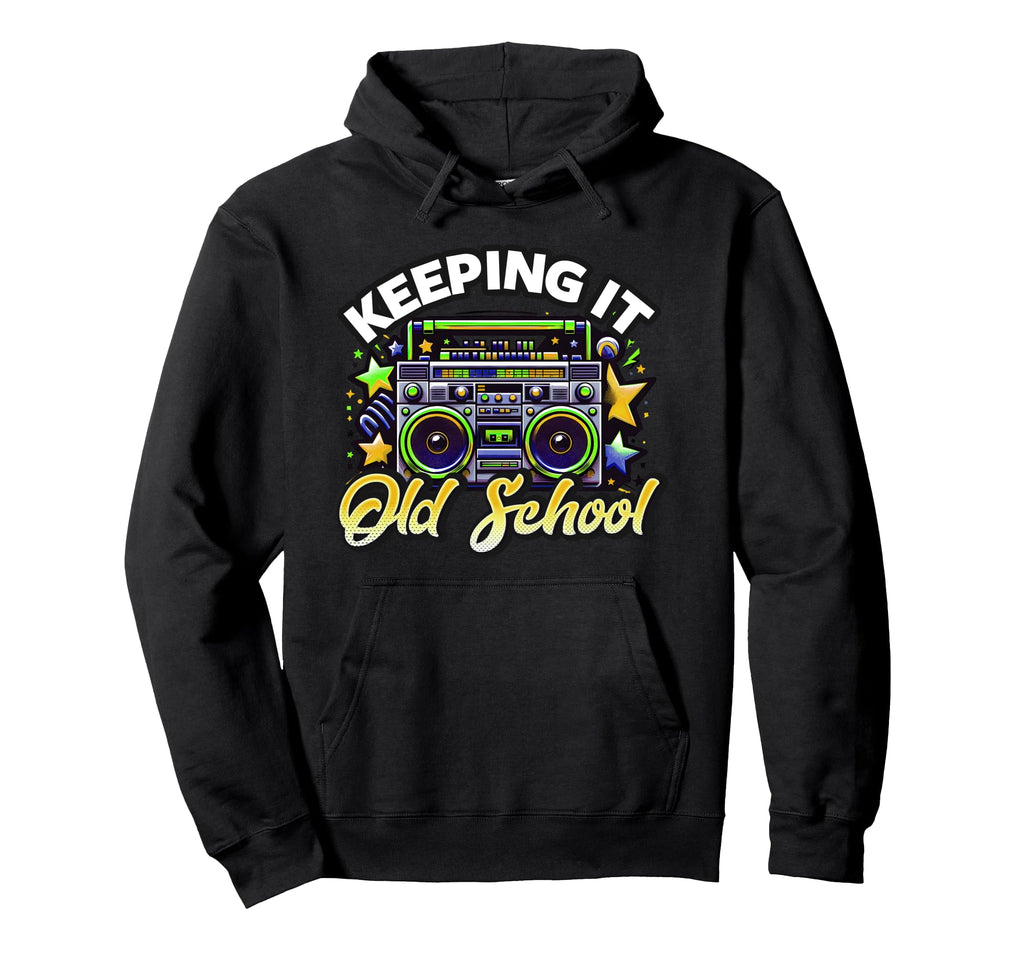 Old School 80S Boombox Hip Hop And R B Hoodie - Minimalist Print Unisex - T-Shirt, Sweatshirt, Hoodie