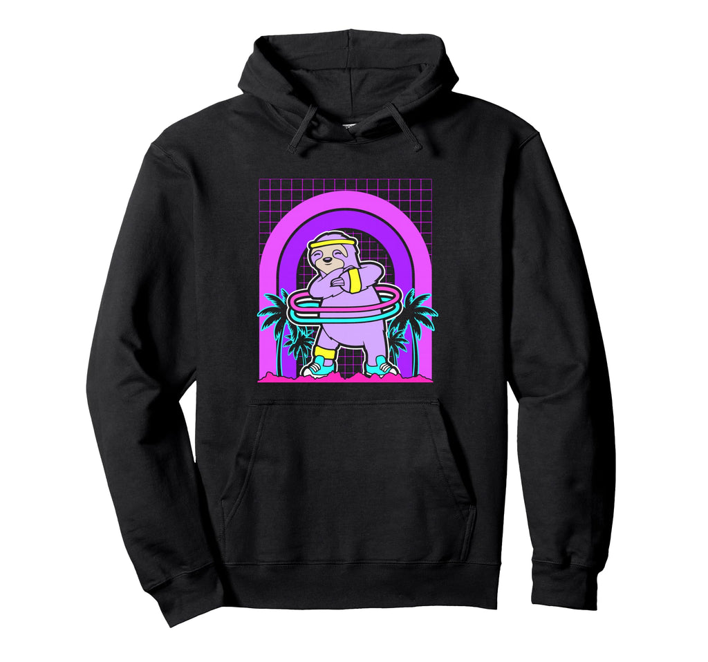 Aesthetic Vaporwave Outfits Sloth Hoodie - Fun Novelty Design for Adults - T-Shirt, Sweatshirt, Hoodie