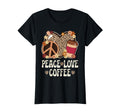 Peace Love Coffee Lover Cheetah Coffee T-Shirt - Graphic Print Men Women - T-Shirt, Sweatshirt, Hoodie
