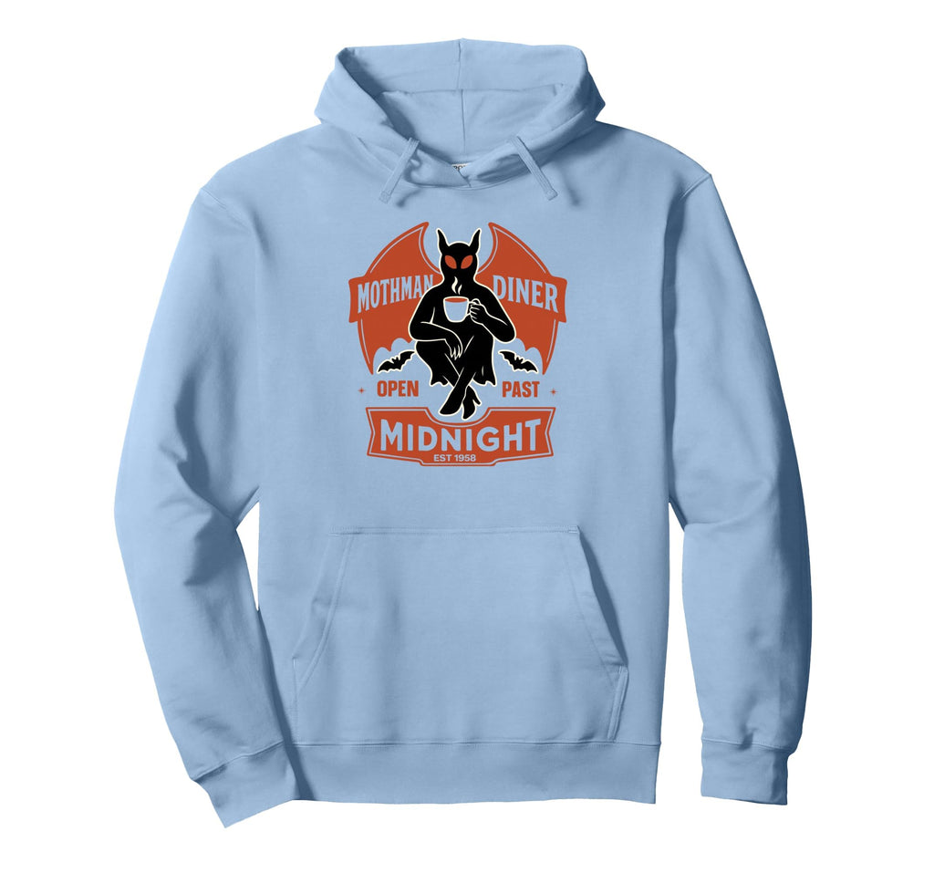 Mothman Diner Cryptid Hoodie - Minimalist Print Unisex - T-Shirt, Sweatshirt, Hoodie