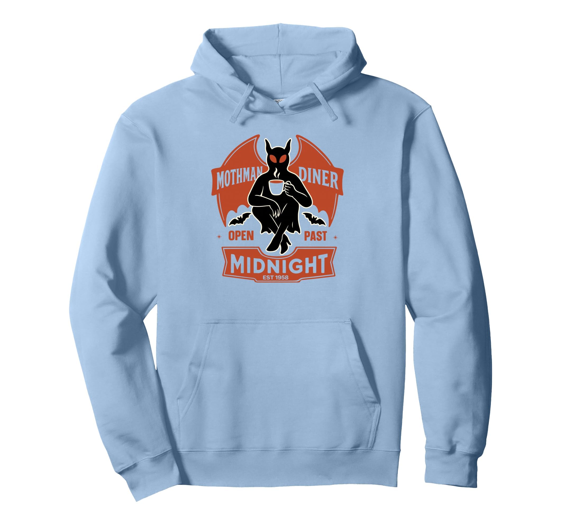 Mothman Diner Cryptid Hoodie - Minimalist Print Unisex - T-Shirt, Sweatshirt, Hoodie