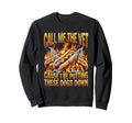 Call Me Vet Funny Hotdog 90S Bootleg Sweatshirt - Novelty Apparel Unisex - T-Shirt, Sweatshirt, Hoodie