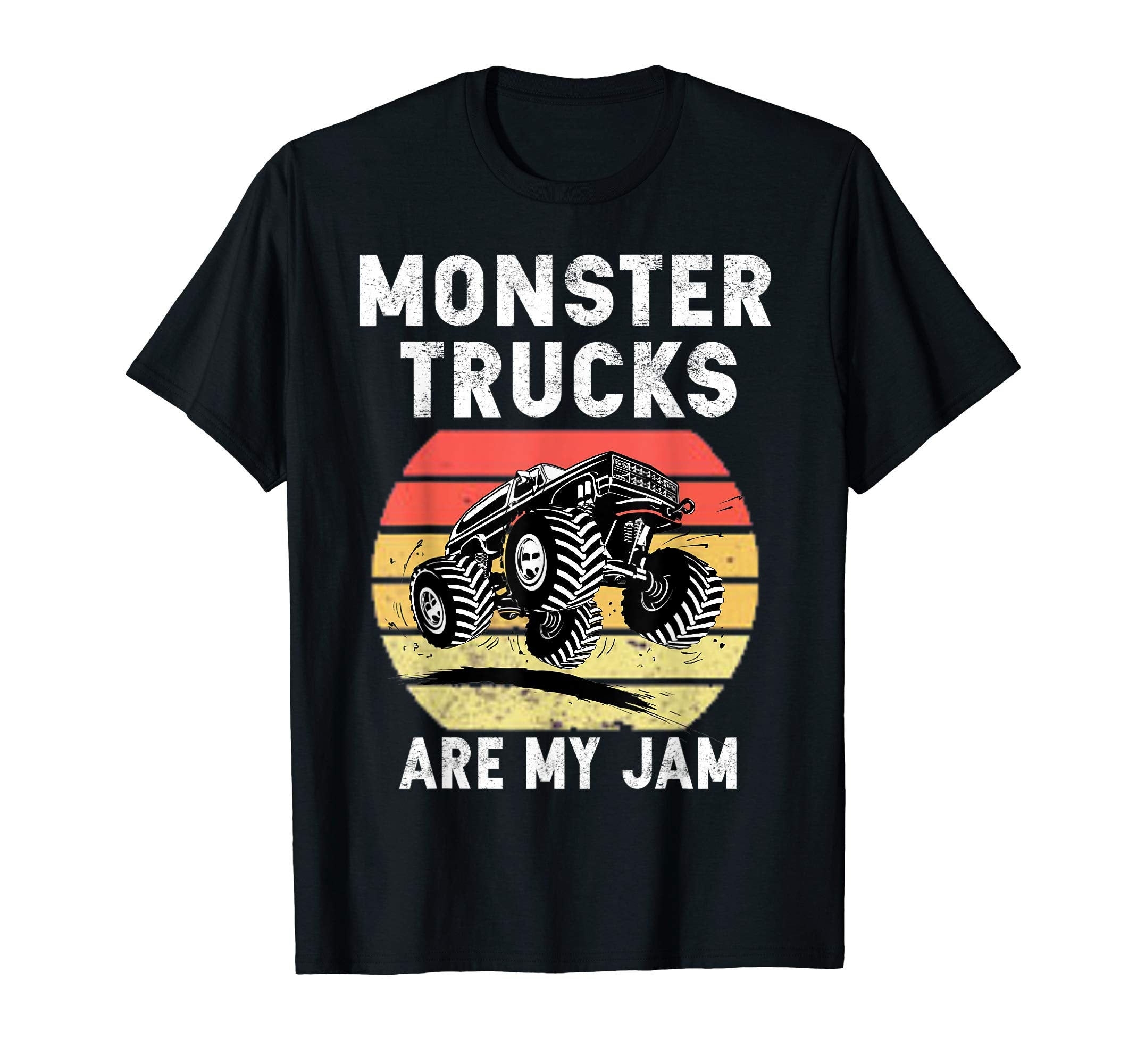 Monster Truck Are My Jam Sunset T-Shirt - Aesthetic Graphic for Adults - T-Shirt, Sweatshirt, Hoodie