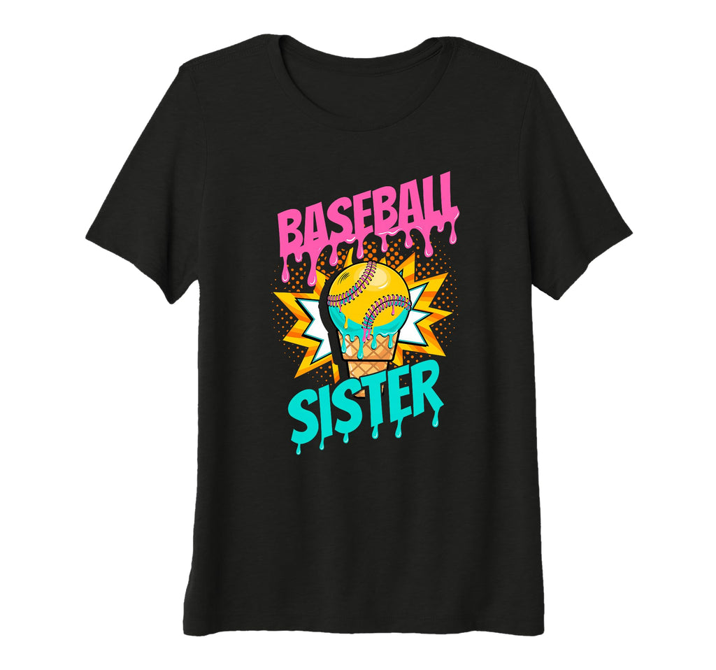 Womens Baseball Sister Baseball T-Shirt - Aesthetic Graphic for Adults - T-Shirt, Sweatshirt, Hoodie